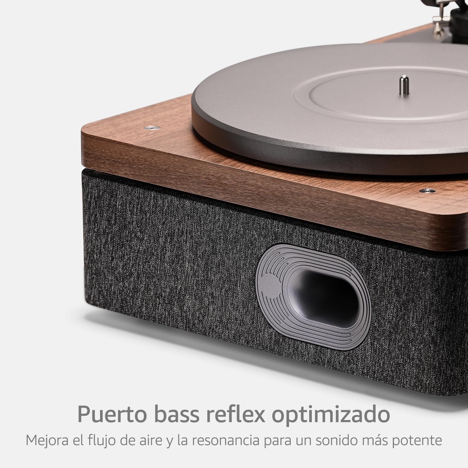 Stack Stone DS07 Tocadiscos Bluetooth portátil con Jamo Altavoces Estéreo Reproductor de Discos de Vinilo Correa de Velocidades 33/45 RP, Integrados RCA, Negro