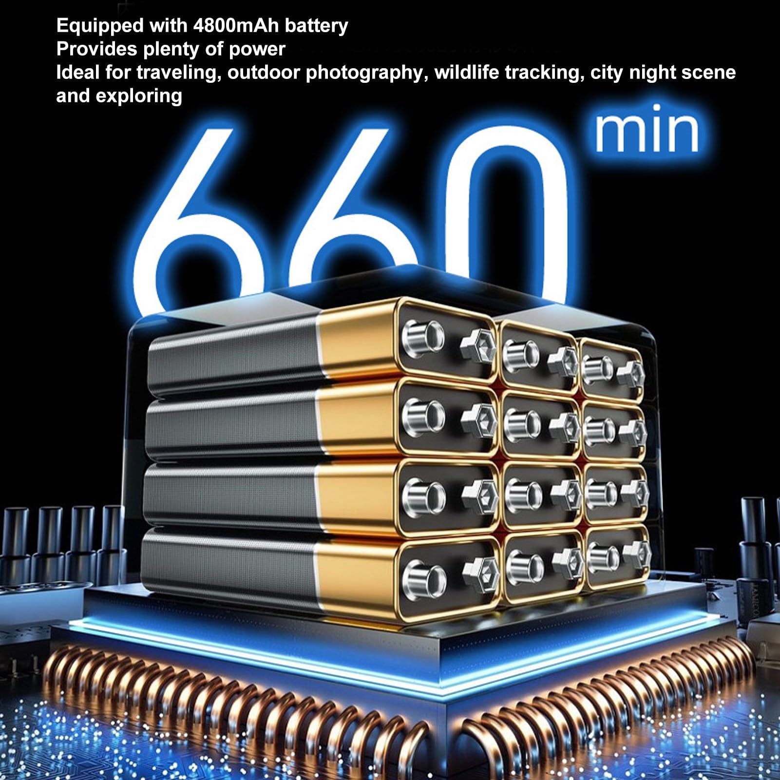 Aparat Cyfrowy 5K, 5G WiFi 50MP Aparat Fotograficzny Dalekiego Zasięgu z Zoomem Cyfrowym 50X 4-calowy Ekran IPS Kamera do Vlogowania 4800 MAh z Pełnokolorowym Noktowizorem