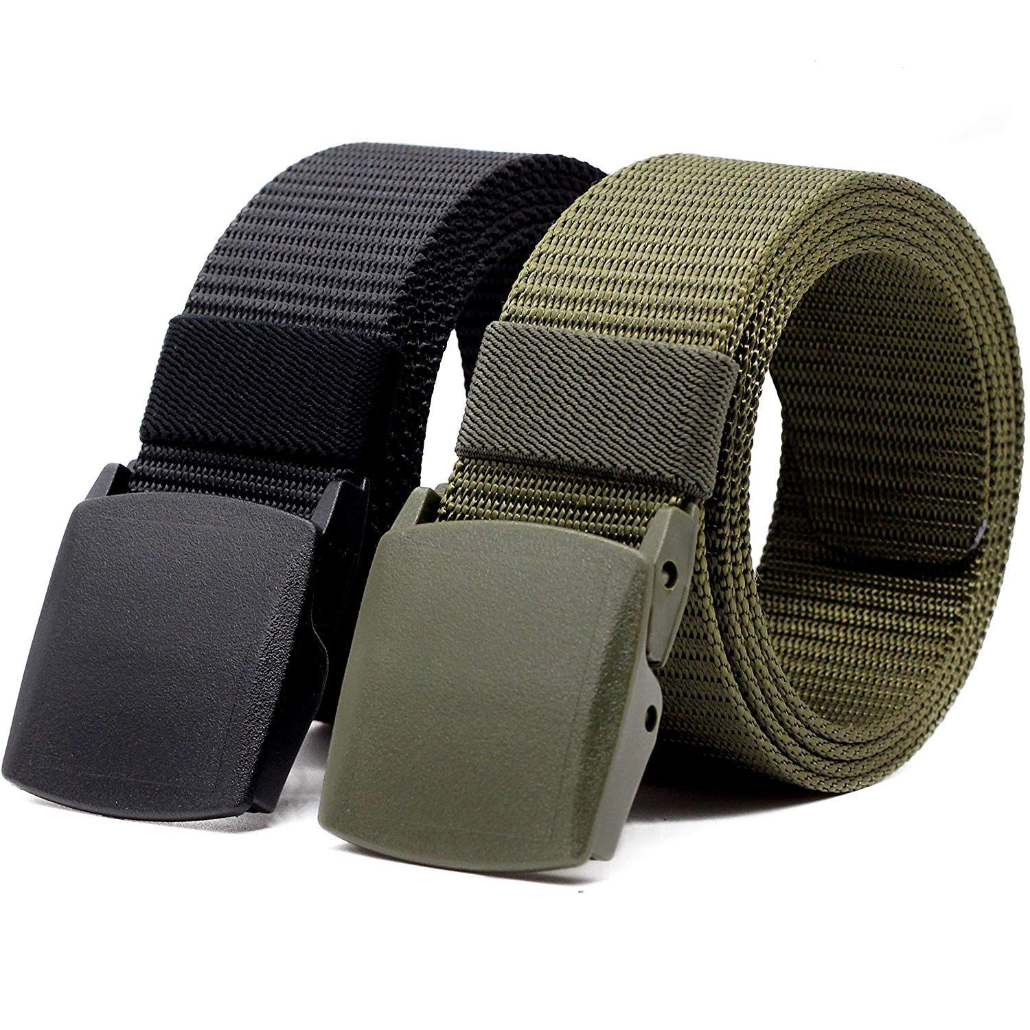 ZORO Unisex Nylon & Canvas Waist Belt, (Pack Of 2), Fits On Upto 40 Inches Waist Size, Assorted