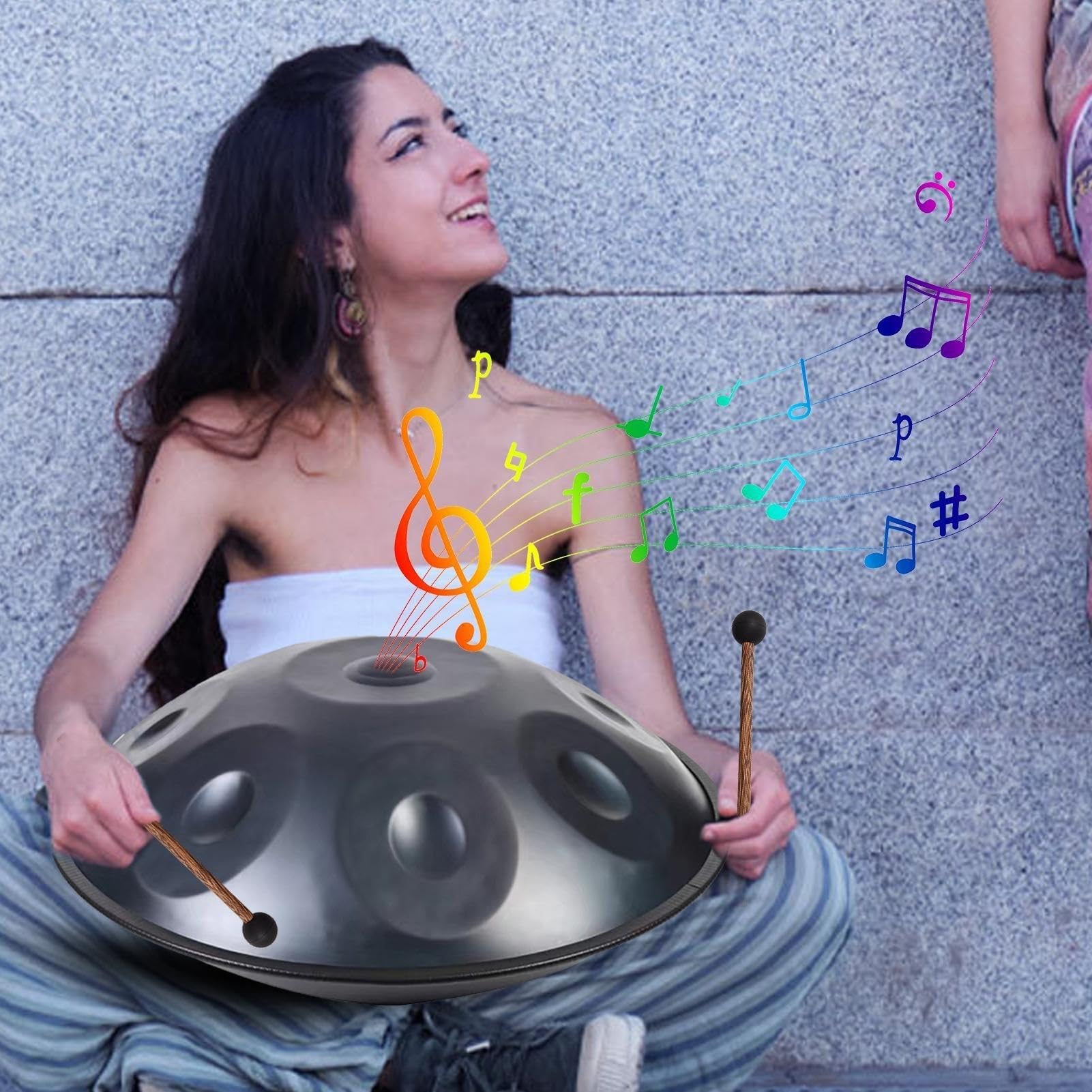 Amazon | 440Hzハンドパンドラム楽器、Dマイナー12ノート22インチ