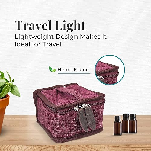 Miniatura 10 de Estuche de transporte de aceite esencial de cáñamo con capacidad para 16 botellas de 0.5 fl oz, Oliva oscuro, Viajes