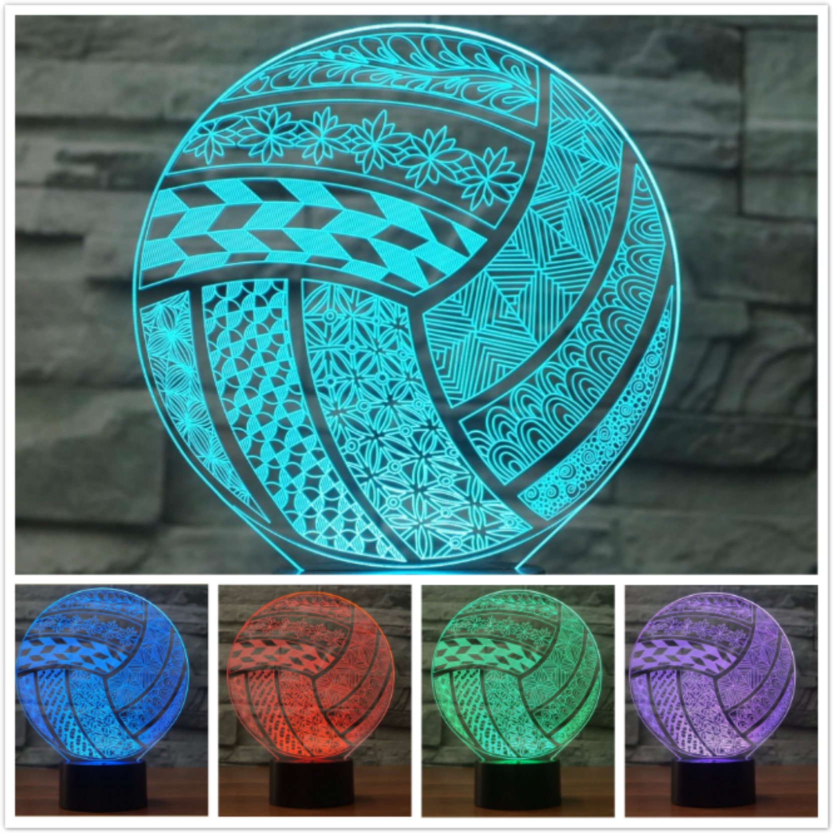 3D Katze Nachtlicht LED Lampe - 7 Farbwechsel Touch Bedienung