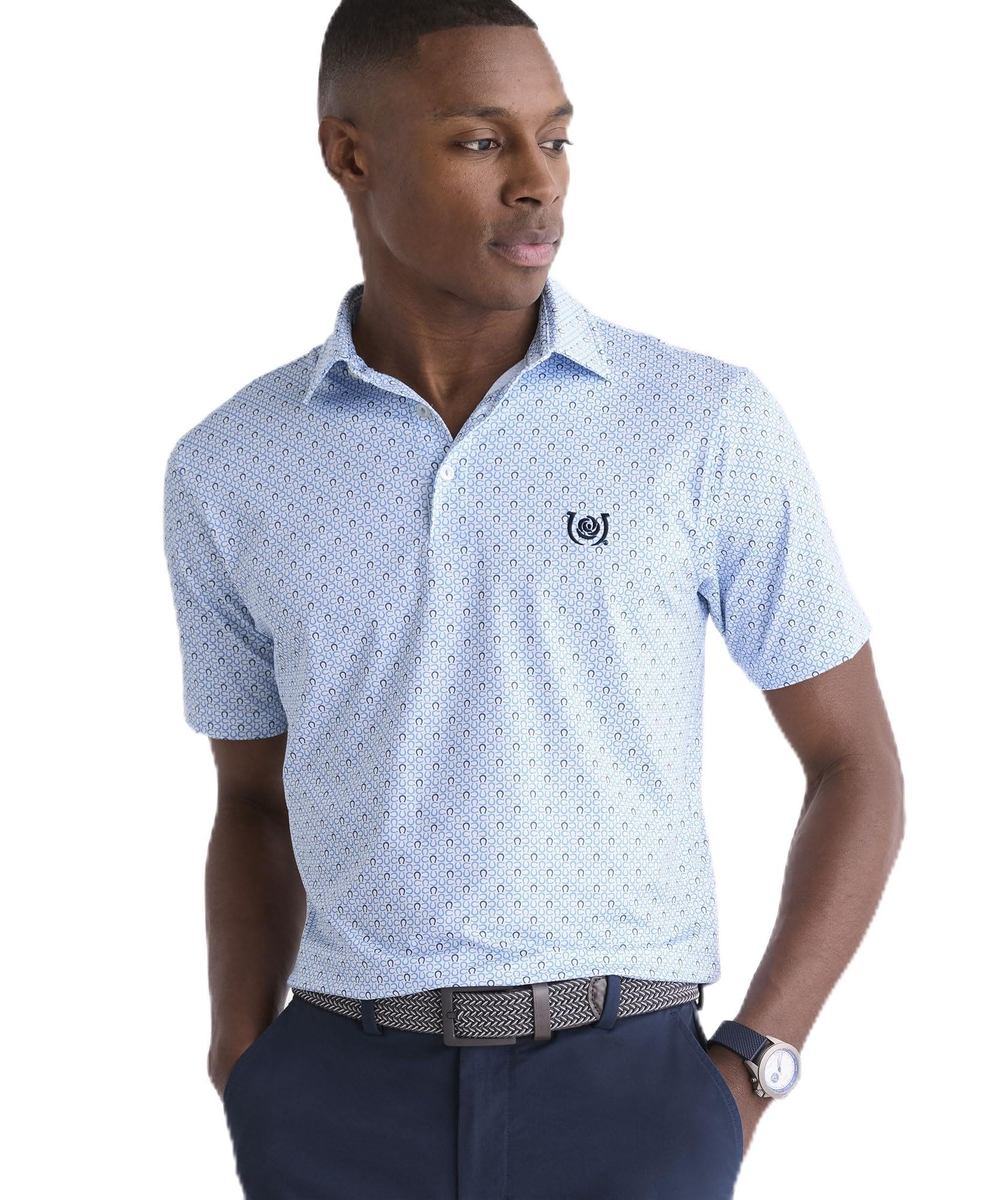 Vineyard Vines Mens Kd26 Printed Sankaty Polo, Horseshoe Bayside, Medium