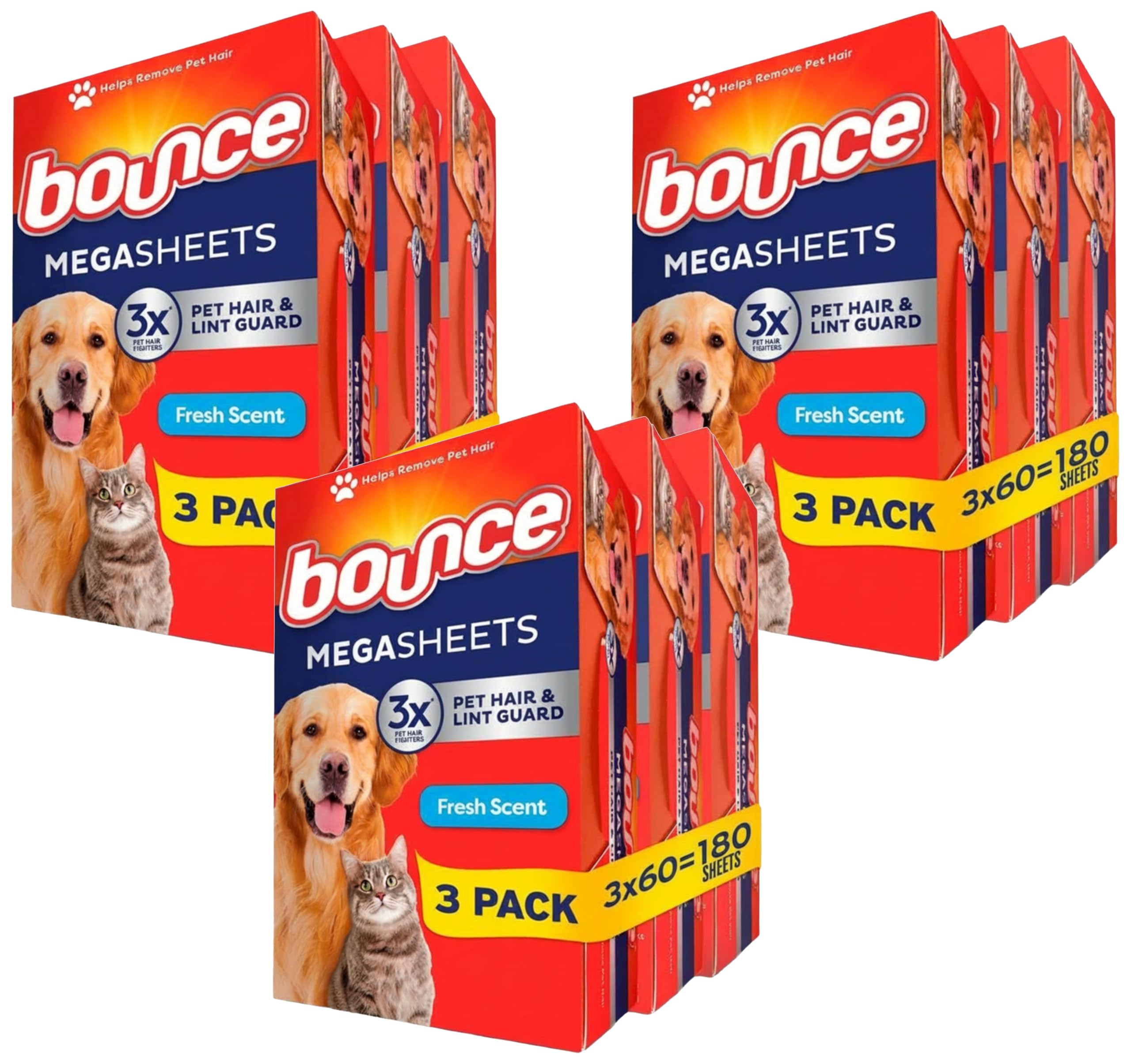 Bounce Pet Hair and Lint Guard Fabric Softener Dryer Sheets