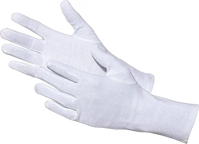 Lot de 12 paires de gants coton pharmacie blancs taille 9, certifiés Öko-Tex
