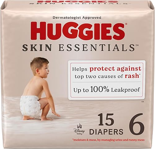 Miniatura 33 de Huggies Pañales talla 1, pañales Skin Essentials para bebé, talla 1 (8-14 libras), 204 unidades (3 paquetes de 68), el embalaje puede variar