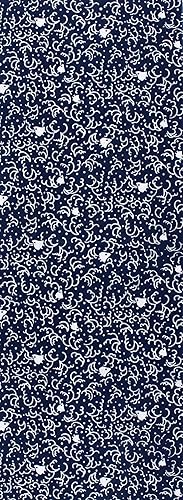 Miniatura 2 de irodori Toalla tradicional japonesa Tenugui Chidori 12.99 x 34.64 pulgadas con Tenugui Iroha (manual en inglés)