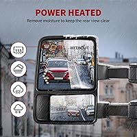 Vista 2 de YITAMOTOR Espejo de remolque compatible con Ford F250 F350 F450 F550 Super Duty 2008-2016, espejo lateral izquierdo del conductor extensible, espejo