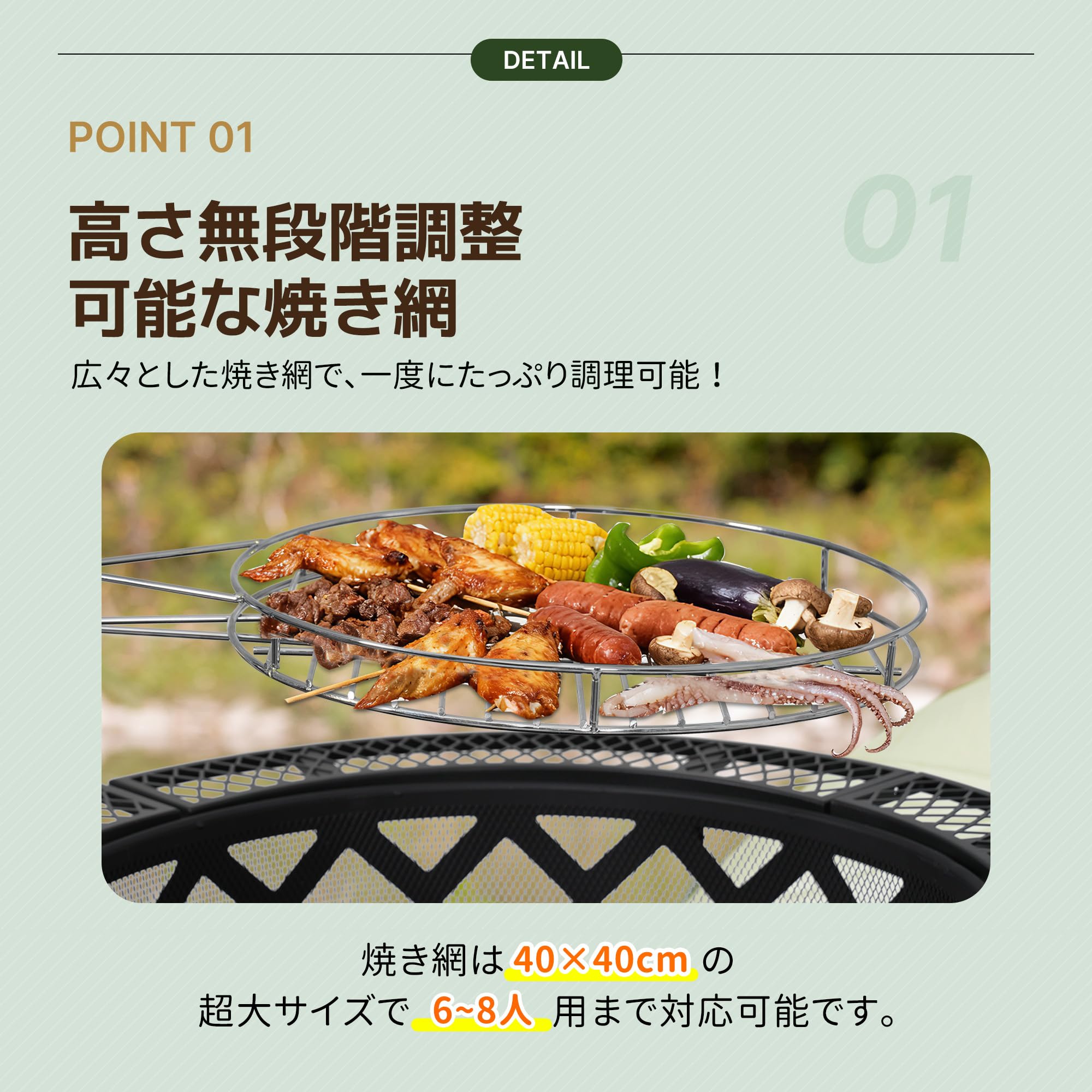 Amazon | 【ブラック】OSJ ファイヤーピット 焚き火台 バーベキュー