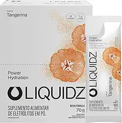 LIQUIDZ - Eletrólitos Sem Açúcares - Sabor Tangerina - Kit 1 Caixa - 14 sachês