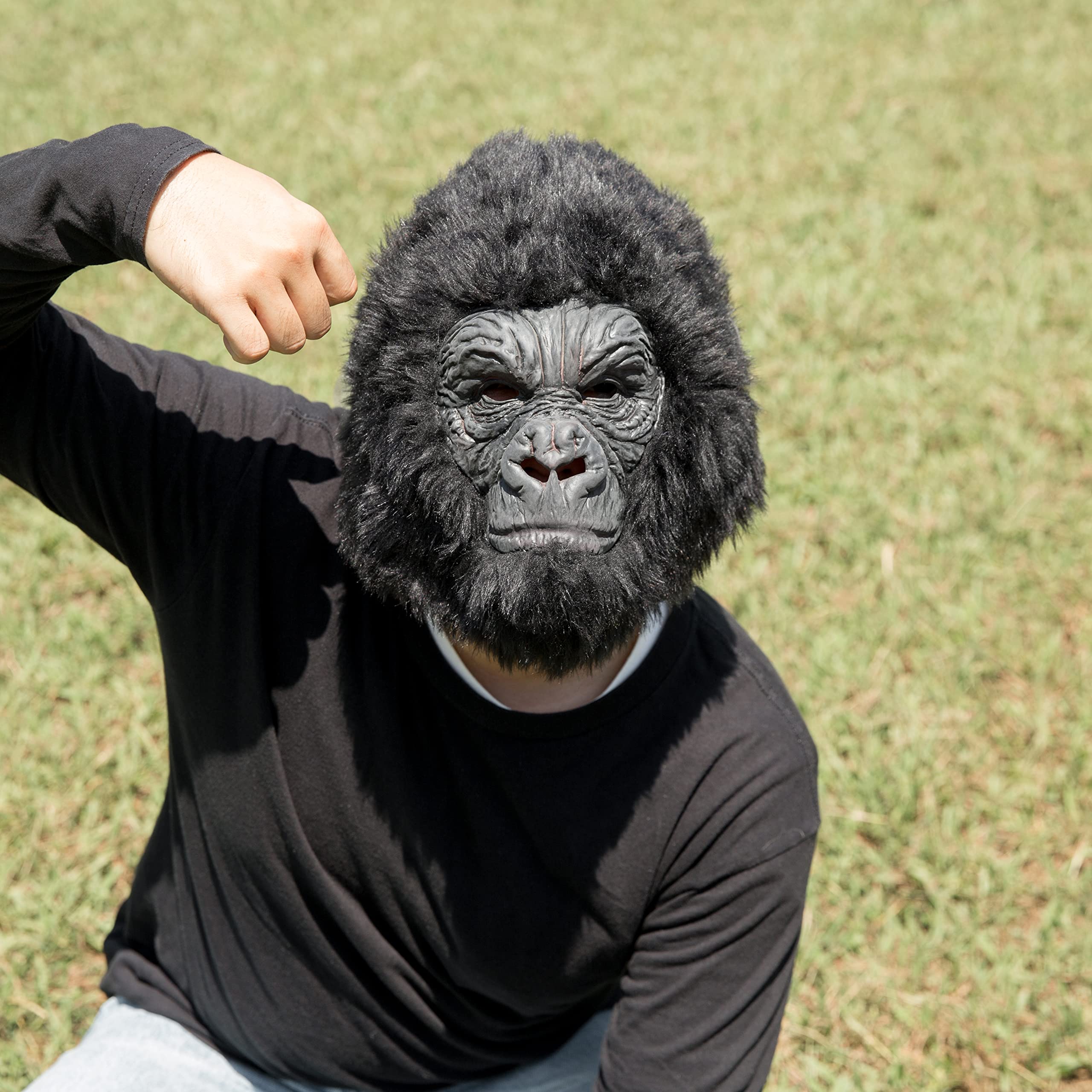 CreepyParty - Máscara de Gorila King Kong de Látex de Cabeza Completa, Máscara Realista de Chimpancé, Disfraz para Halloween, Carnaval, Fiesta de Cumpleaños