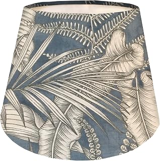 Blue Tropical Lampshade - Conical Empire Lampshade - UK Handmade