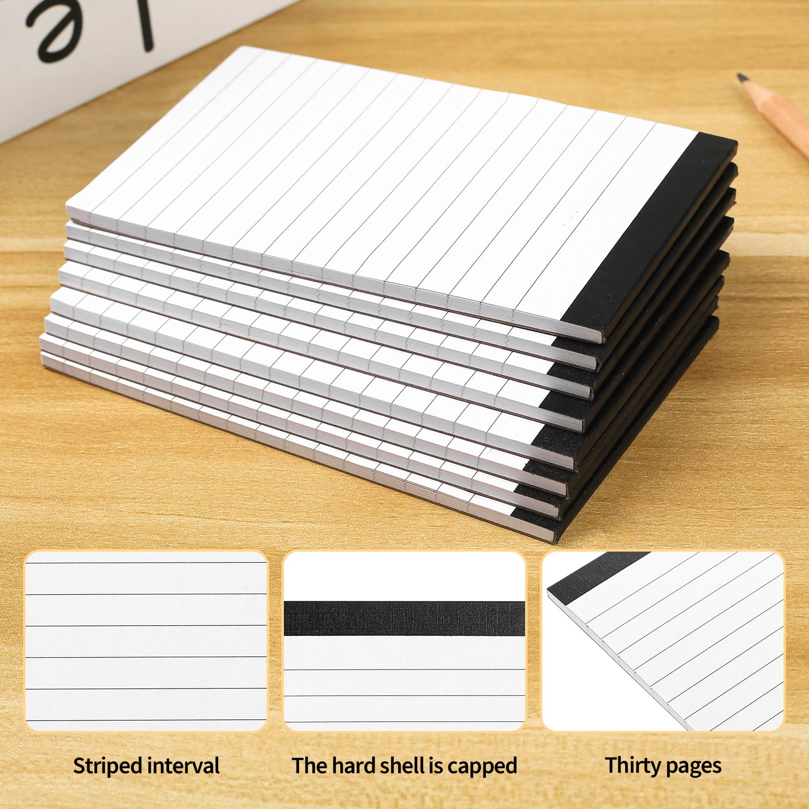 Lot de 10 blocs-notes A7 ligné - Carnets de courses - Planificateur hebdomadaire 30 feuilles