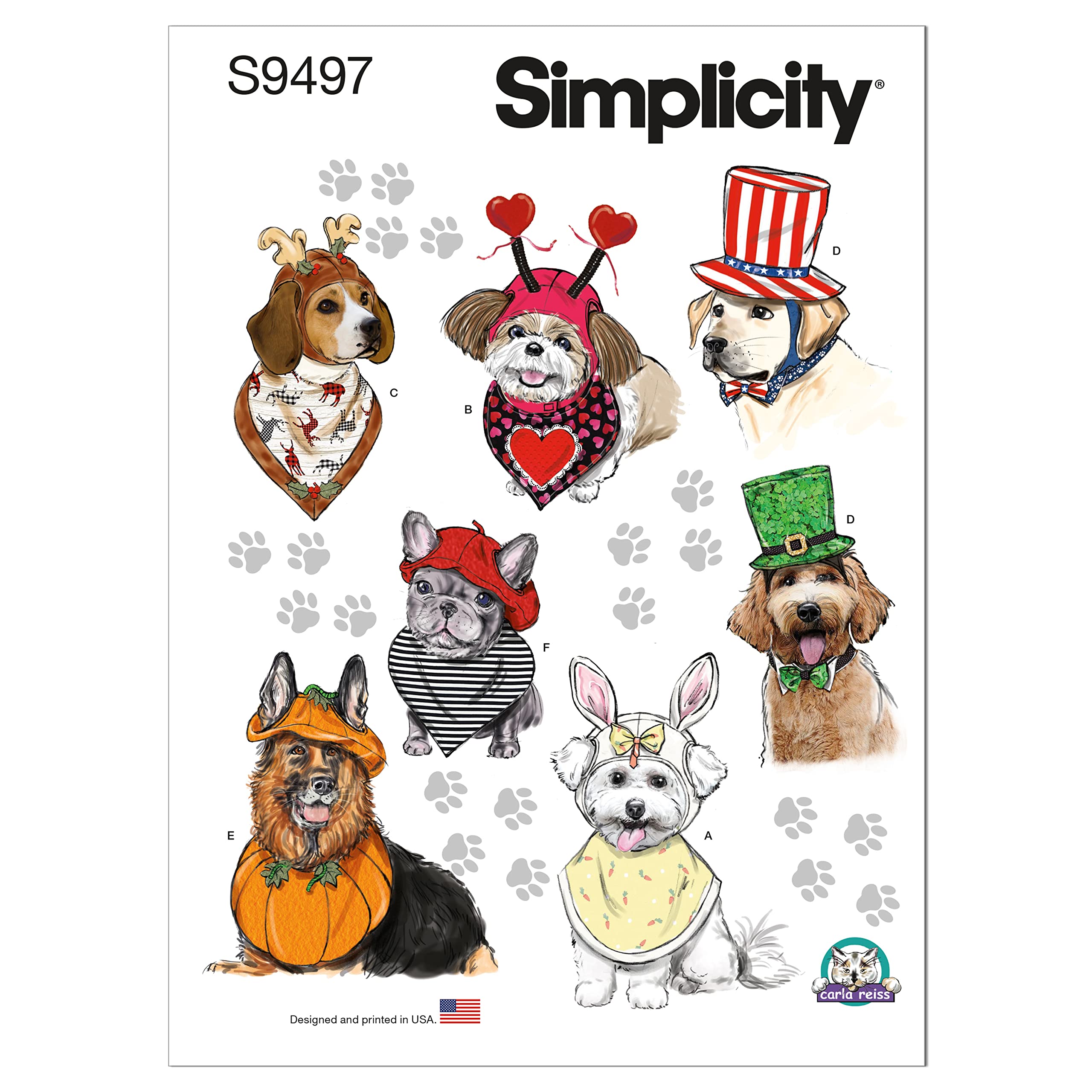 Simplicity Sewing Pattern 9497, Costumes For Pets, A (S-M-L) - Intermediate - A (S-M-L)
