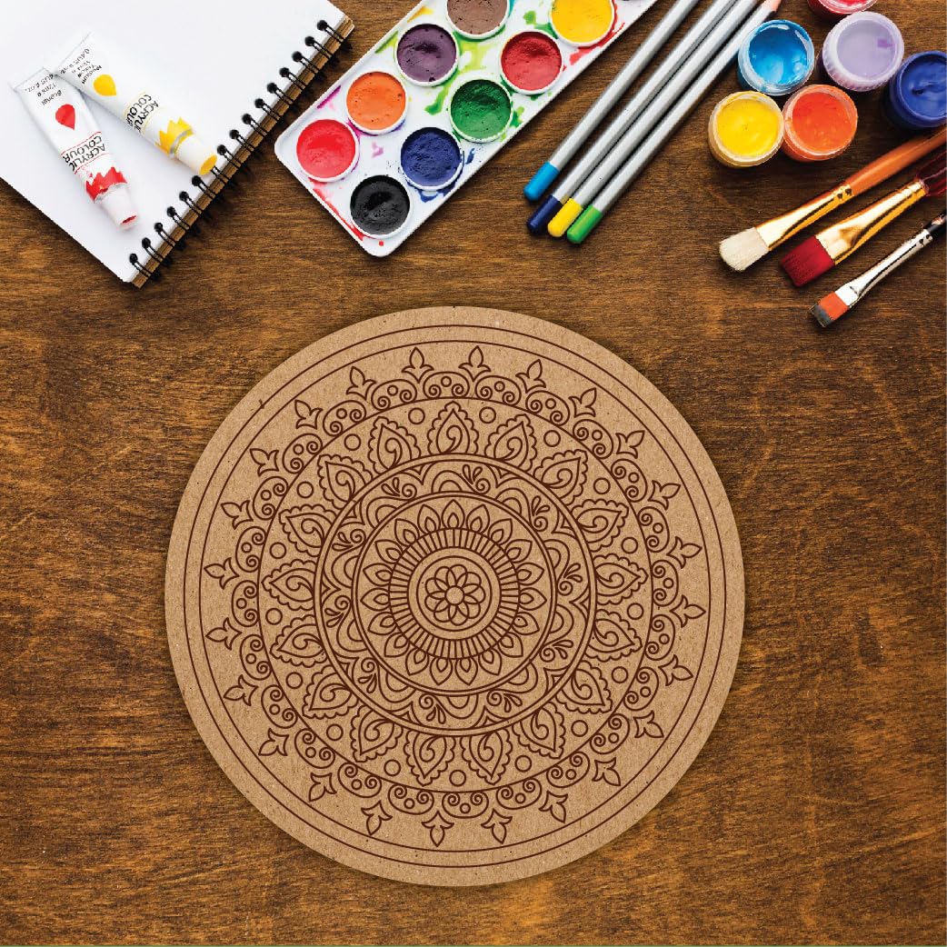 DIY Pre-Marked Mandala Design on MDF 3mm Thick for Painting, Art ...