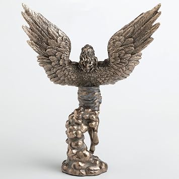 Veronese Design 8 1/8 Inç Icarus Uçuş Soğuk Döküm Reçine Bronz Kaplama Yunan Mitolojisi Heykeli Ev Dekor Hediye