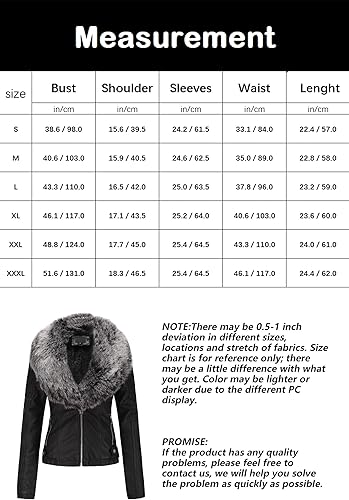 Miniatura 6 de Bellivera - Chaqueta de cuero sintético para mujer, moda de otoño e invierno, abrigo de motociclista con cuello de piel