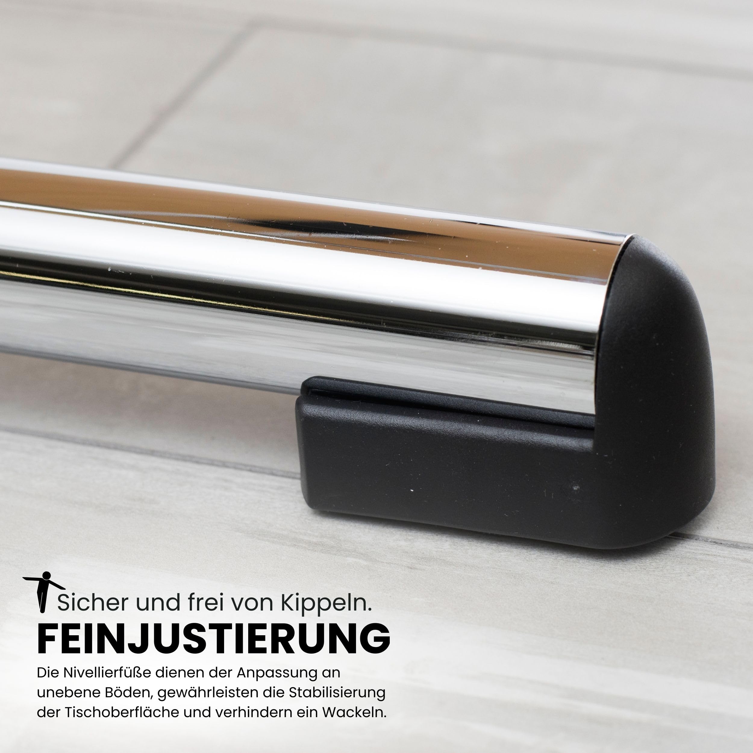 Bümö Klapptisch Buche 160 x 80 cm klappbar & stapelbar, klappbarer Schreibtisch, Klappschreibtisch, Tisch klappbar, Klappbarer Tisch, Klapptisch Holz-Platte, Gestell stabil aus Metall verchromt