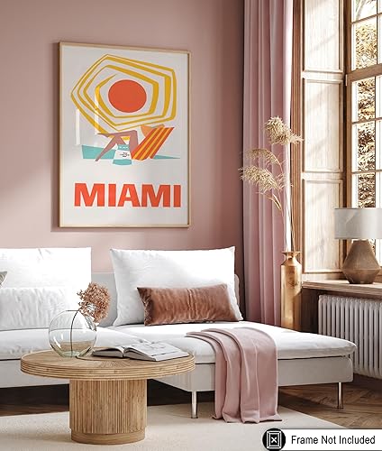 Miniatura 6 de Poster Master Póster de viaje vintage, impresión retro de Miami, arte de Florida, regalo elegante para hombres, mujeres, amantes de los viajes,