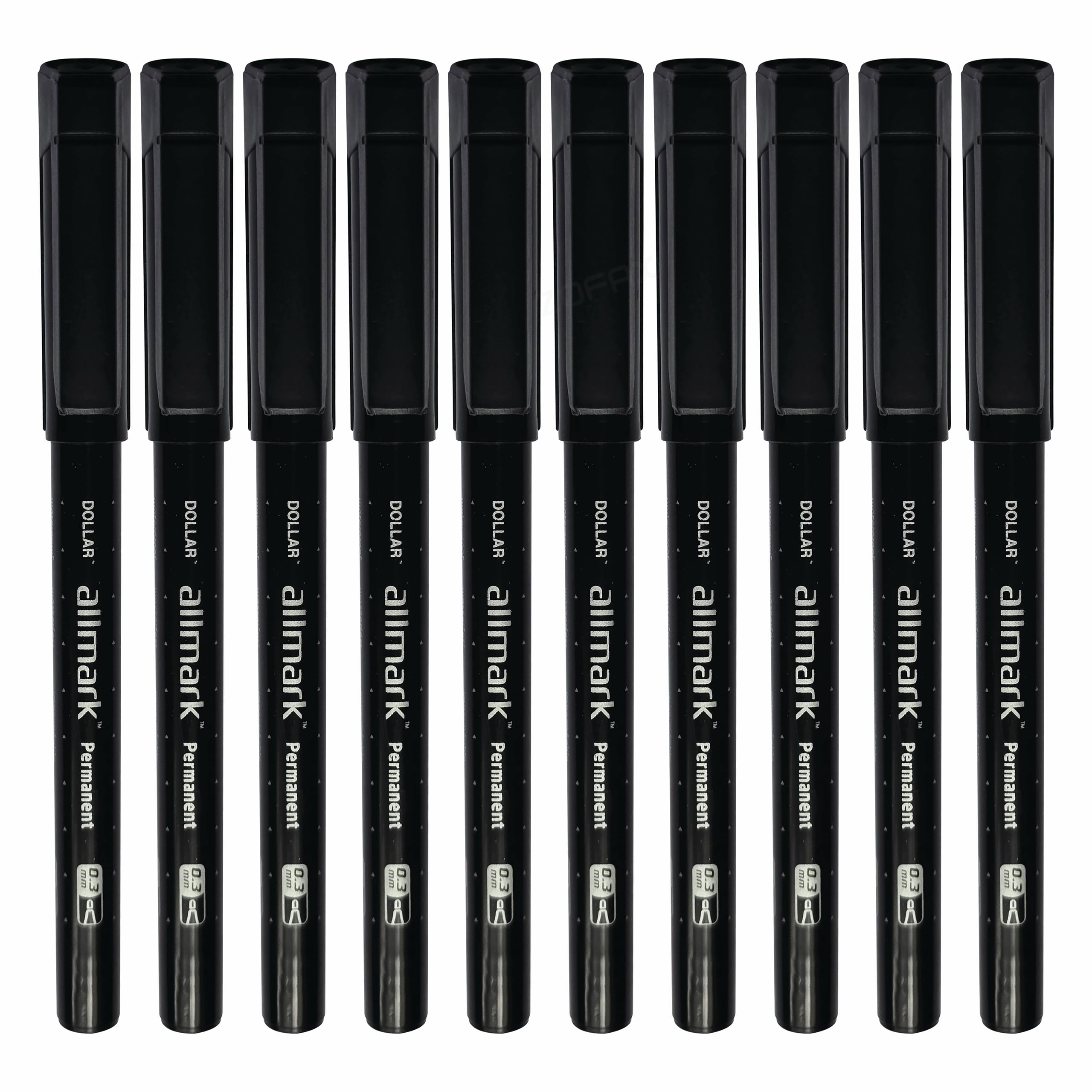 DOLLAR Permanent CD/DVD Marker Pens, BLACK, Extra Fine Point (0.3 mm), Pack of 10, Waterproof, Quick Dry, Mark Write Sketch - Image 4
