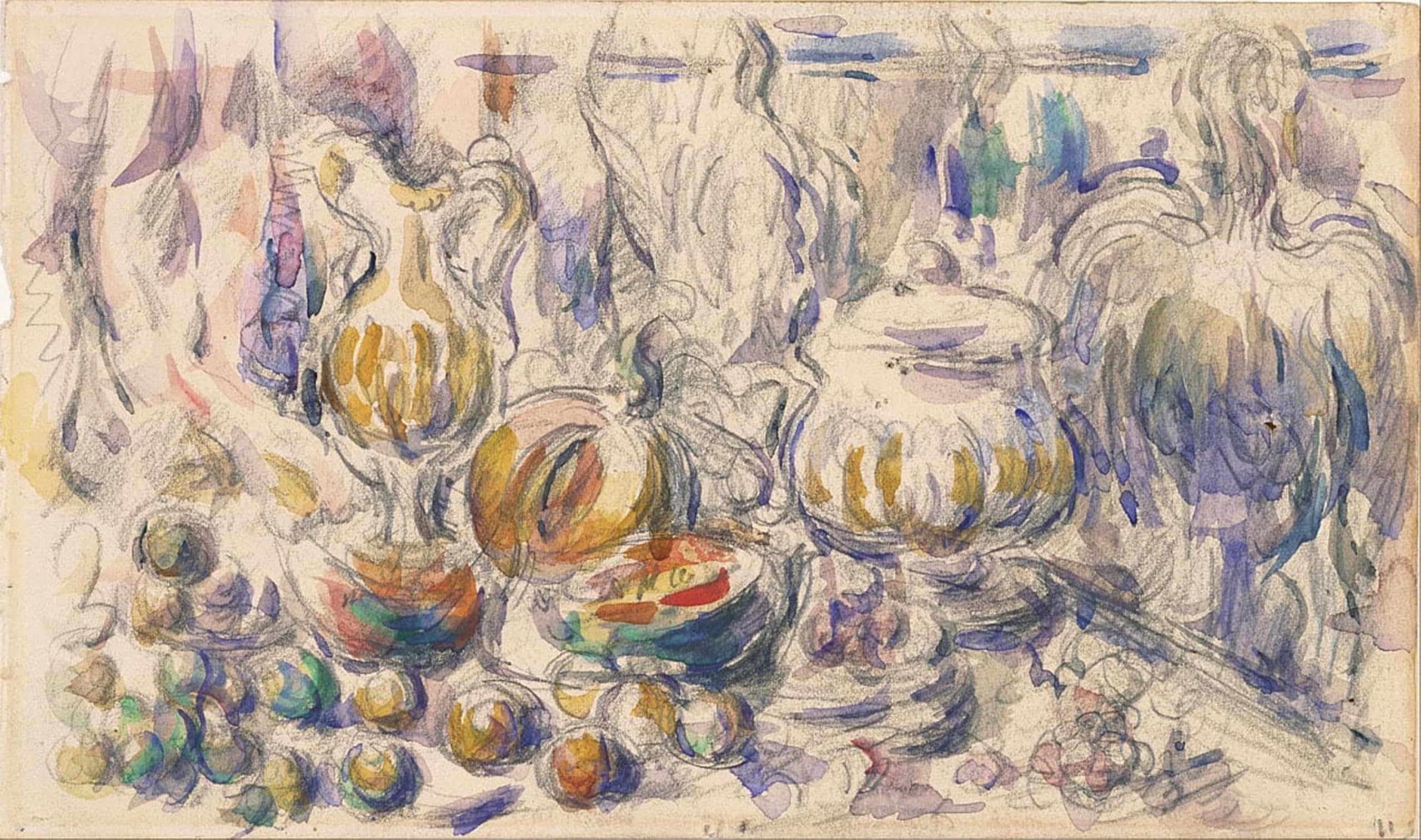 ARTXLXXBN Famous Painting Canvas Artwork Graffiti Print Pot and Soup Tureen by Paul Cézanne Portrait Canvas Image for Home Decor 60x90cm
