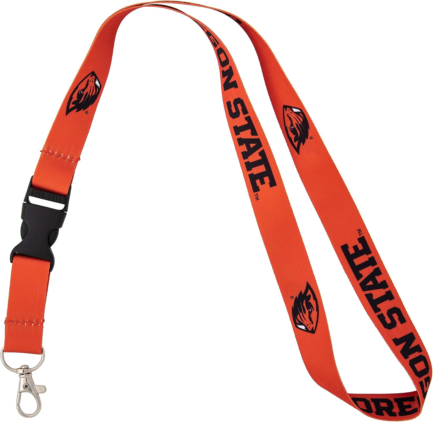Desert Cactus Oregon State University OSU Beavers Car Keys ID Badge Holder Lanyard Keychain Detachable Breakaway Snap Buckle (Orange)