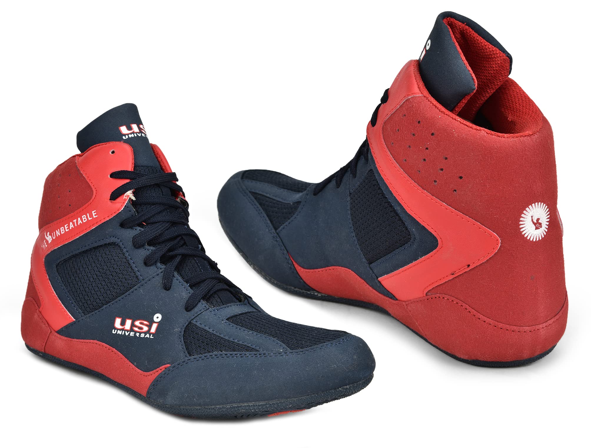 USI UNIVERSAL THE UNBEATABLE Wrestling Shoes, 701WRB Comferto Red/Navy Sports Shoes For Wrestlers For Men & Women With Pu Suede, Mesh & Rubber Construction (Size 7 Uk/Ind) (B0C3W1PH4M) Amazon Price History, Amazon Price Tracker