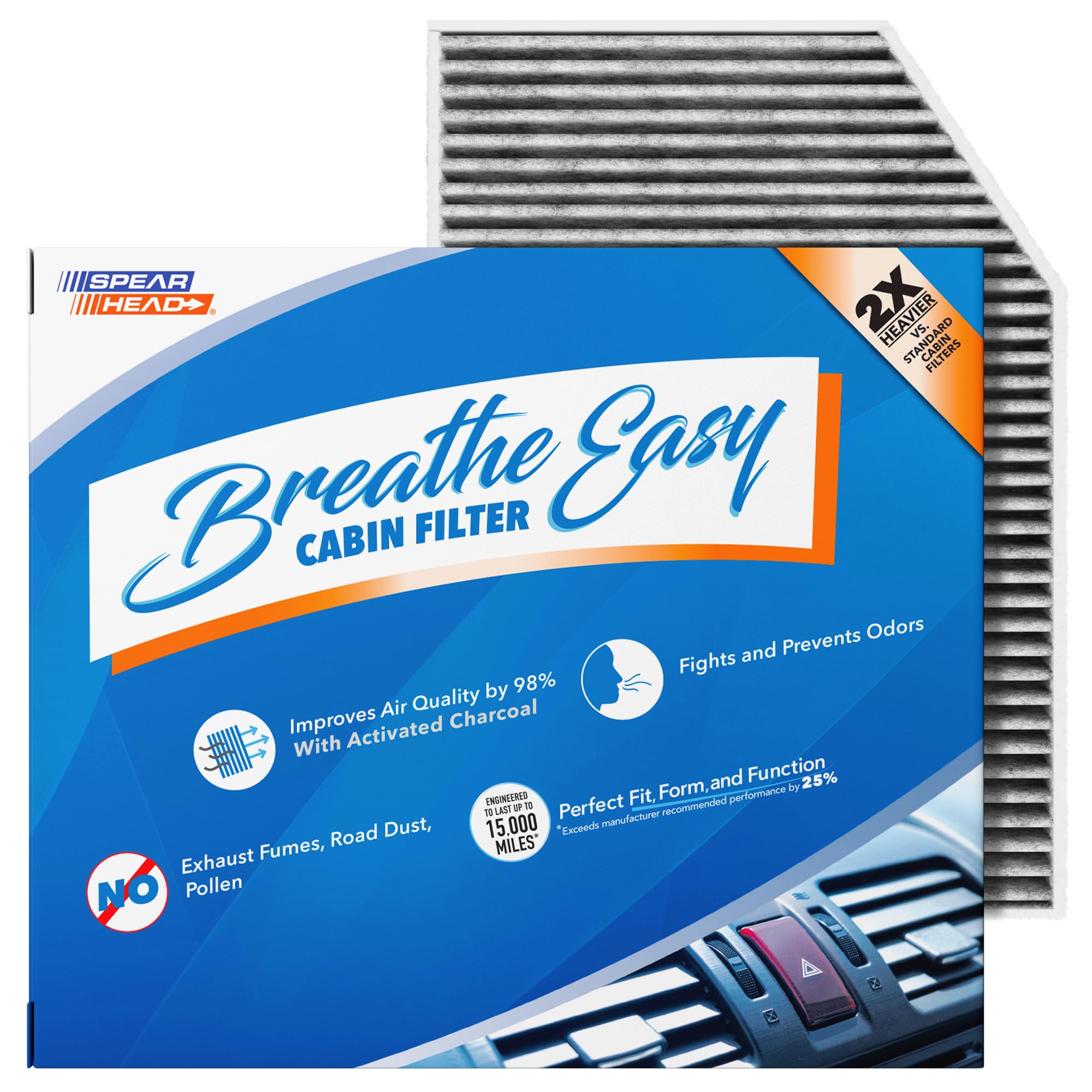 Spearhead Odor Defense Breathe Easy AC &amp; Heater Cabin Air Filter (BE-553B)
