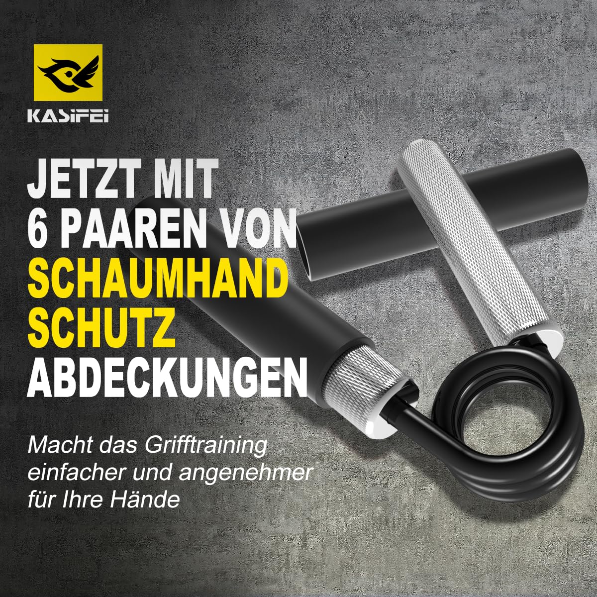 Kasifei Griffkraft Trainer 4er Set – 22,5 / 45 / 67,5 / 90 Kg – Handtrainer Aus Aluminium & Stahlfedern – Inkl. 2 Schaumstoff-Schutzhüllen Kasifei Griffkraft Trainer 4er Set – 22,5 / 45 / 67,5 / 90 Kg – Handtrainer Aus Aluminium & Stahlfedern – Inkl. 2 Schaumstoff-Schutzhüllen