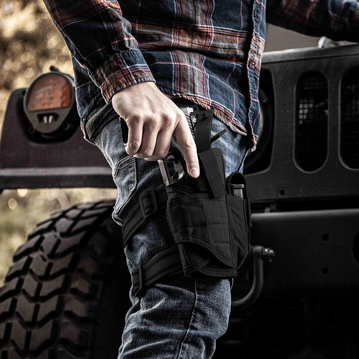 Fondina Pistola, Goldmiky Holster Tattica Fondina Ascellar, Fondina Nascosta per Pistola, Fondina da Trasporto Fondine Caccia, per Caccia, Tiro a Segno, Softair, Giochi Militari