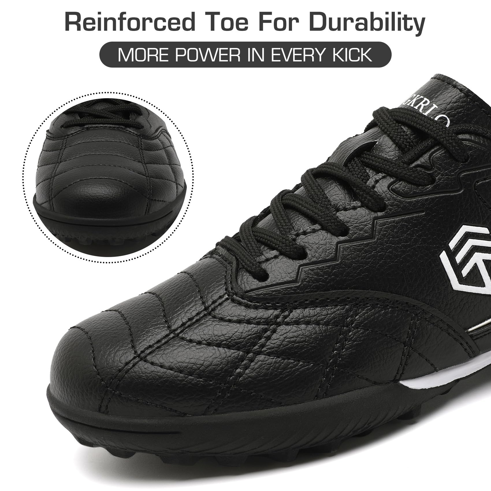 Boys Football Boots Kids Girls Club Firm Ground Soccer Shoe Astro Turf Trainers Athletics Sport Futsal Shoes Teenager Profession Competition Indoor Outdoor Sneakers - 4