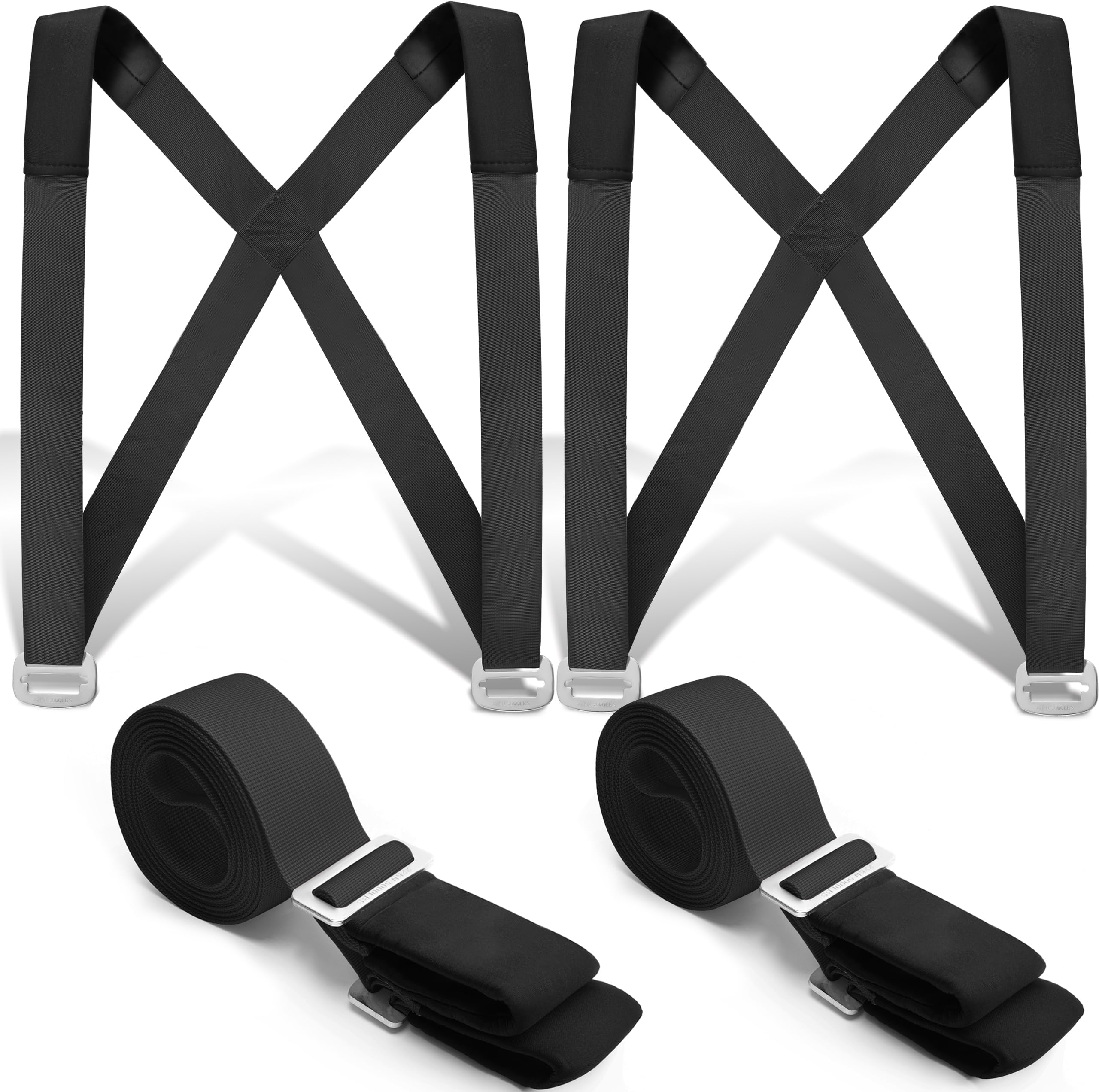 Moving Straps 2-Person Lifting Straps for Moving Furniture, Appliances, Mattresses or Any Item up to 800 lbs Black