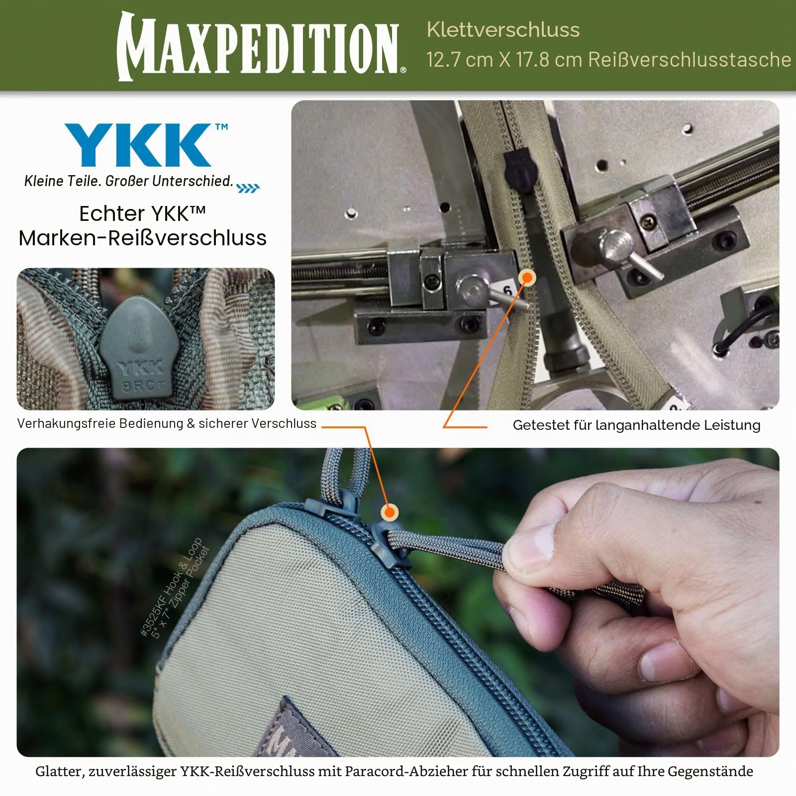 Maxpedition Hook & Loop 5 x 7 Zipper Pocket