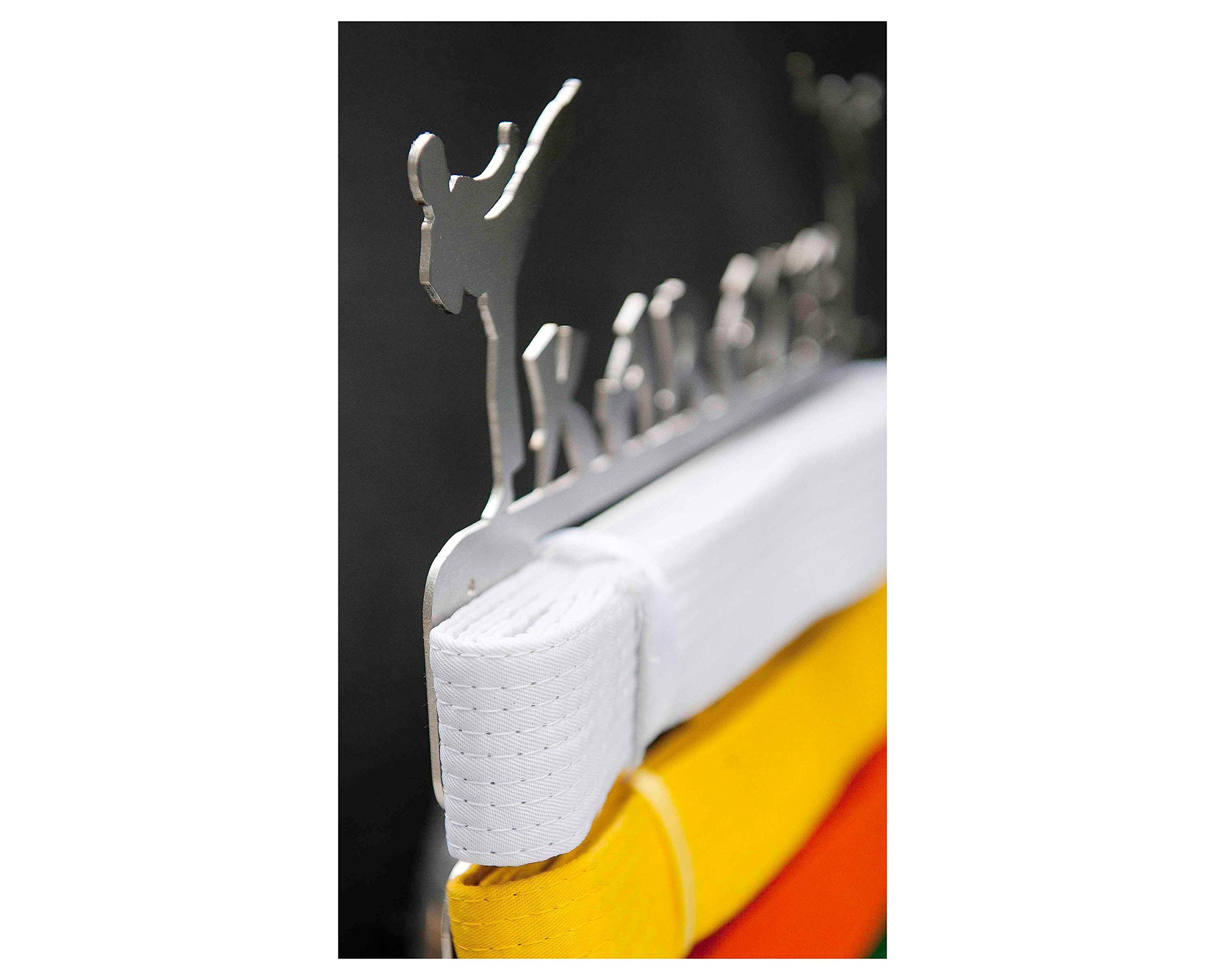 Martial Arts Polyester Belt; Choose Color (Black Stripe), 1.5 in. Width, 8 Rows of Stitching for Karate, Taekwondo, Judo, MMA (Purple, Single Wrap 5 - 76 in.)