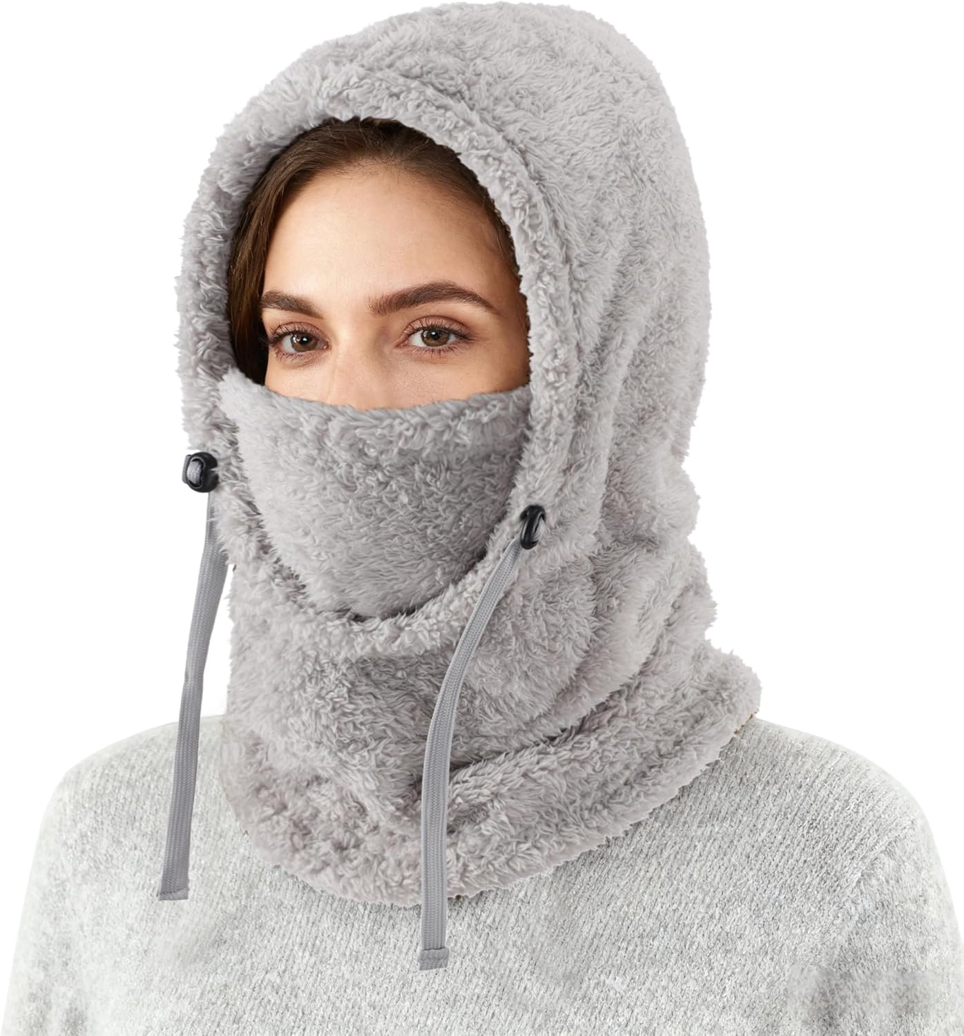 Connectyle Balaclava Hood Winter Hat for Men & Women Windproof One-Piece Fleece Hooded Scarf Ski Mask Cold Weather Hat