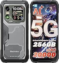 Blackview XPLORE 1 AI 5G Unlocked Rugged Phone Android 15, 20000mAh Battery 36GB+256GB/TF 2TB, 6.78" 2.4K 120Hz Large Rugged Smartphone, 64MP+20MP Night Vision IP69K Waterproof Dual SIM NFC/OTG/WiFi