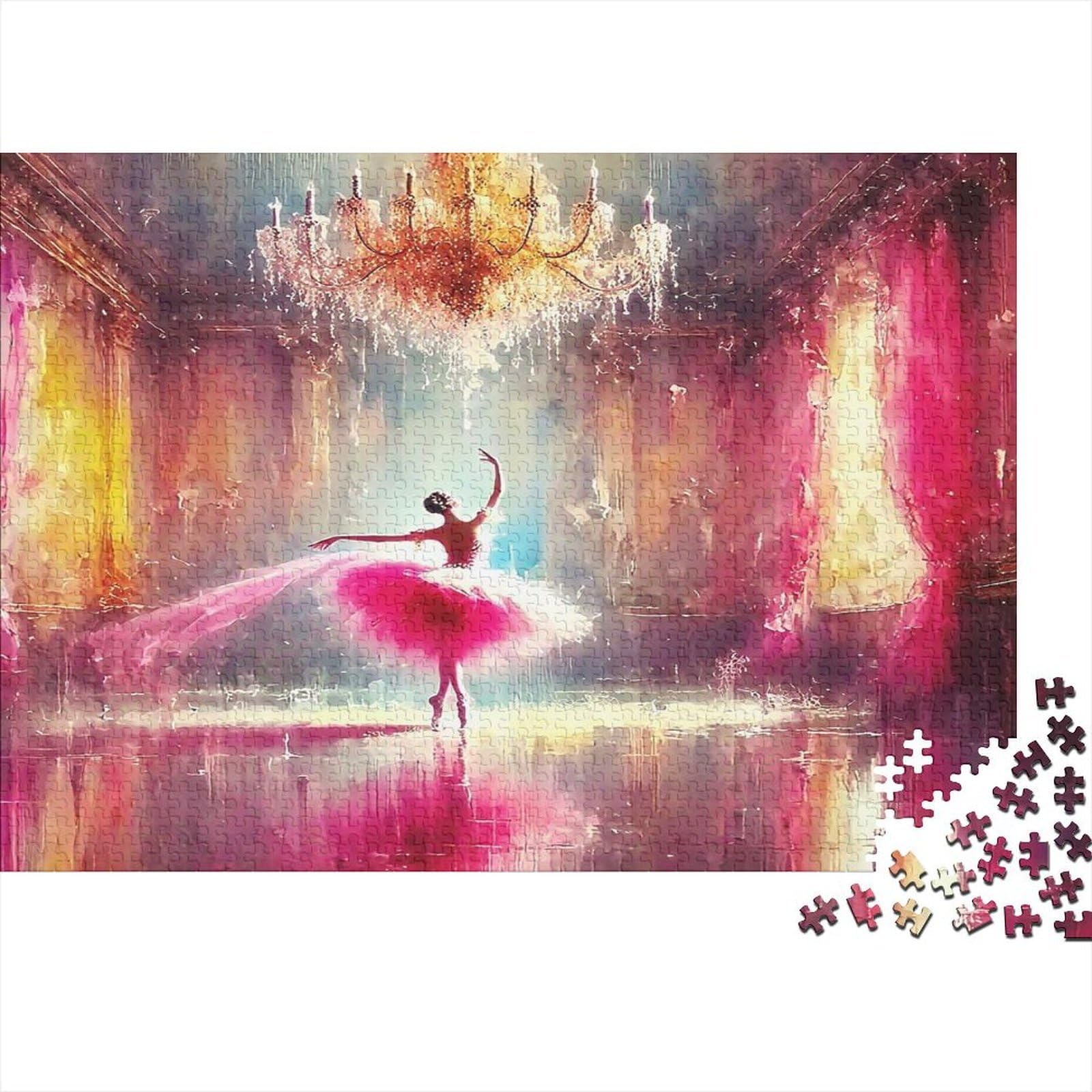 Ballet Dancer Art Hall 1000 Piece Jigsaw Puzzle Paper Puzzle Game for Adults Elegant Scene Focus Relaxation 52x38cm/1000pcs โ image 1