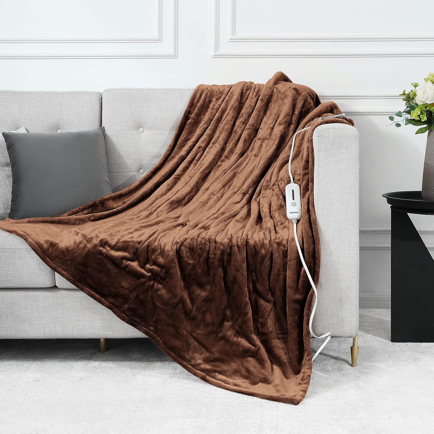 Review Eopecles Heated Throw Blanket 50"x60" Throws Size,Electric Throw