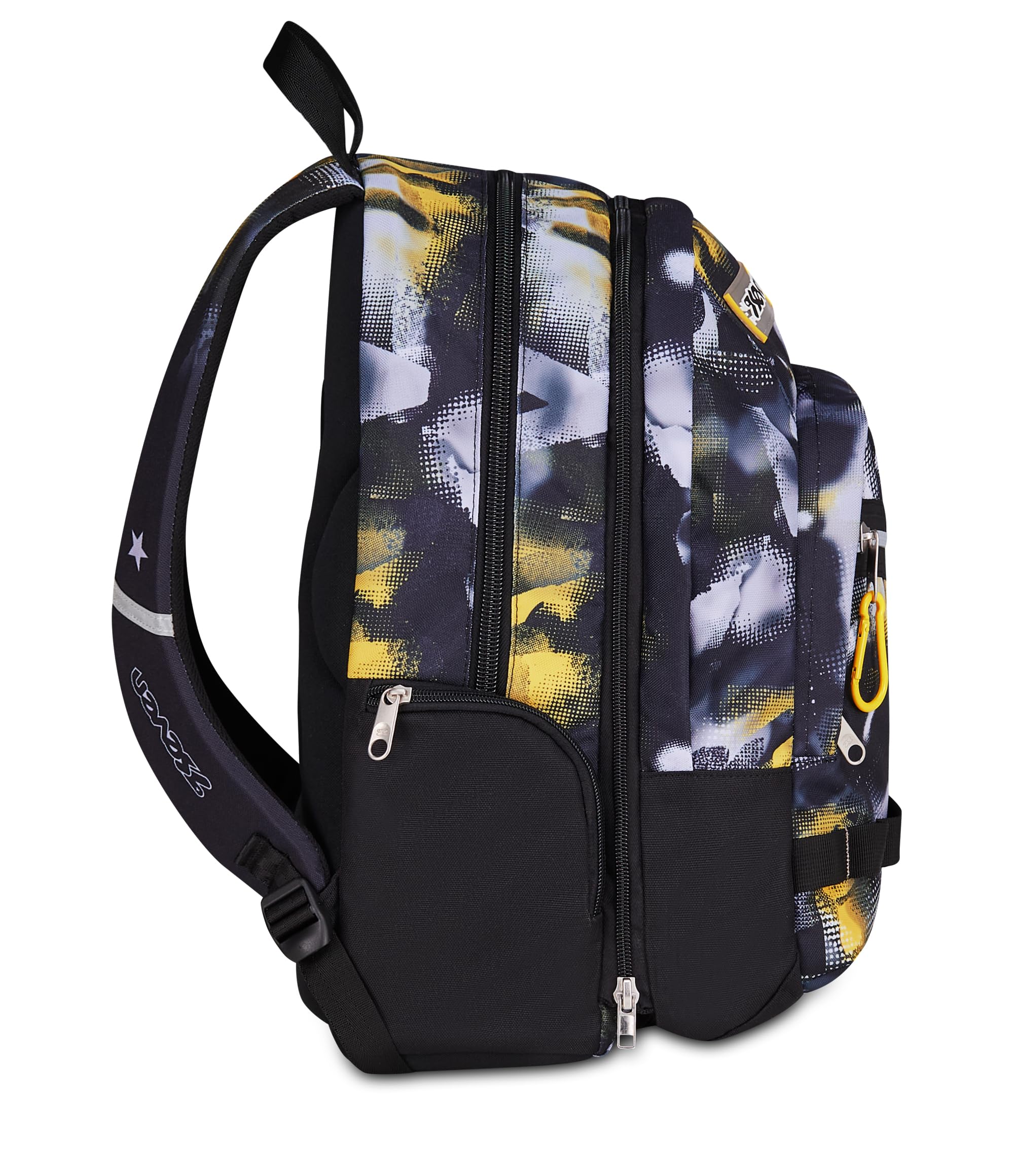 Seven Zaino Scuola Dual Detach GOLDEN PAINT, Grigio, 32 L, Doppio Scomparto, Tasche multifunzione, Zaino Staccabile, Tasca con organizer, Scomparto porta pc, Scuola media e superiore, Bambino, Ragazzo
