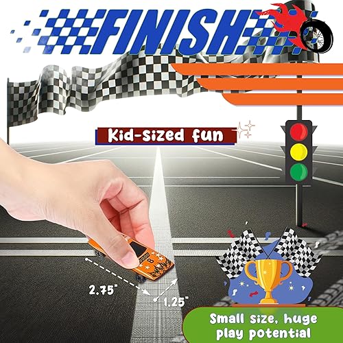 Miniatura 2 de Juego de 25 autos de juguete surtidos para niños, juego de autos de juguete duraderos fundidos a presión en varios diseños con calcomanías geniales