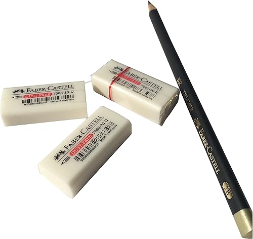 Miniatura 7 de Faber-Castell Excelente borrador de lápiz blanco extrasuave, libre de polvo, paquete a granel, adecuado para dibujo, arte, oficina y uso escolar