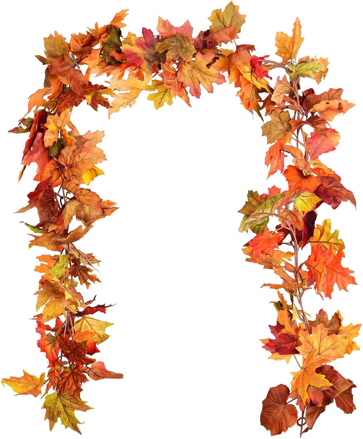 [2Pack] Fall Decor for Home Thanksgiving Decorations Lighted Fall Garland, Total 16