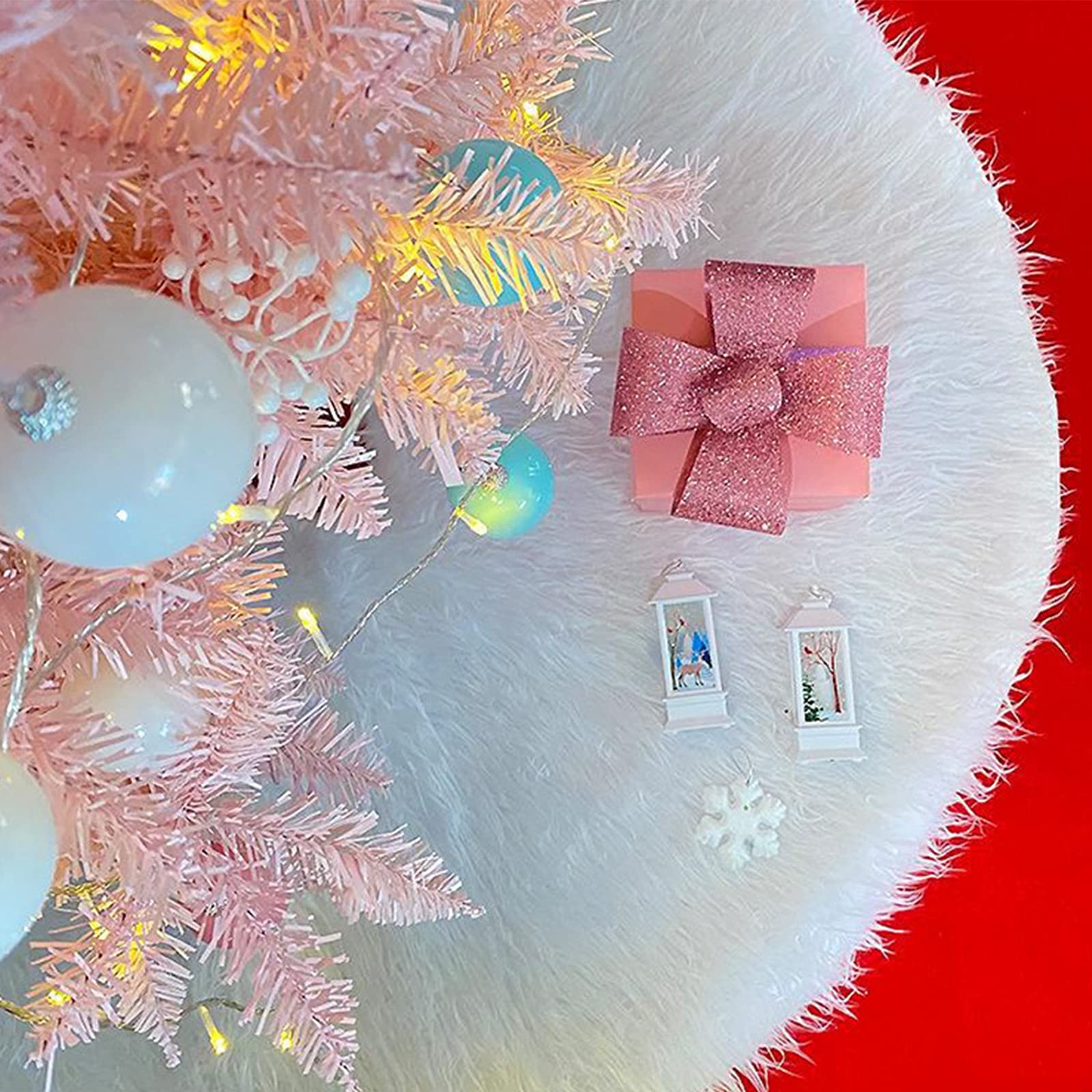 Tappeto Albero Di Natale Copri Base Decorazione Natalizia Albero Natale Gonna Albero Di Natale Per Albero Di Natale,Argento,78cm