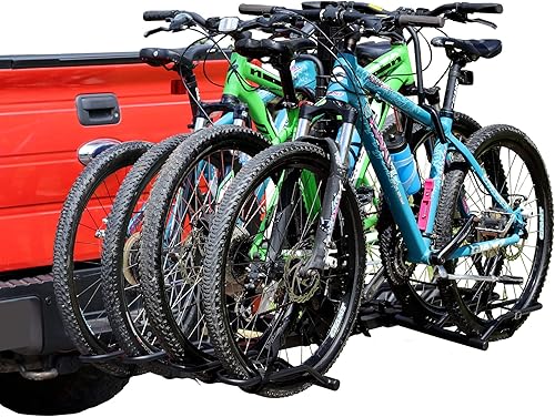 Miniatura 2 de Rockland - Portabicicletas para 4 bicicletas de neumáticos anchos de 2.5", apto para vehículos con enganche receptor de 2", soporta 160 libras,