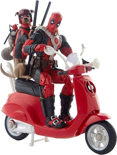 Marvel Legends Series 6" Deadpool with Scooter Action Figure Vehicle Set for Kids