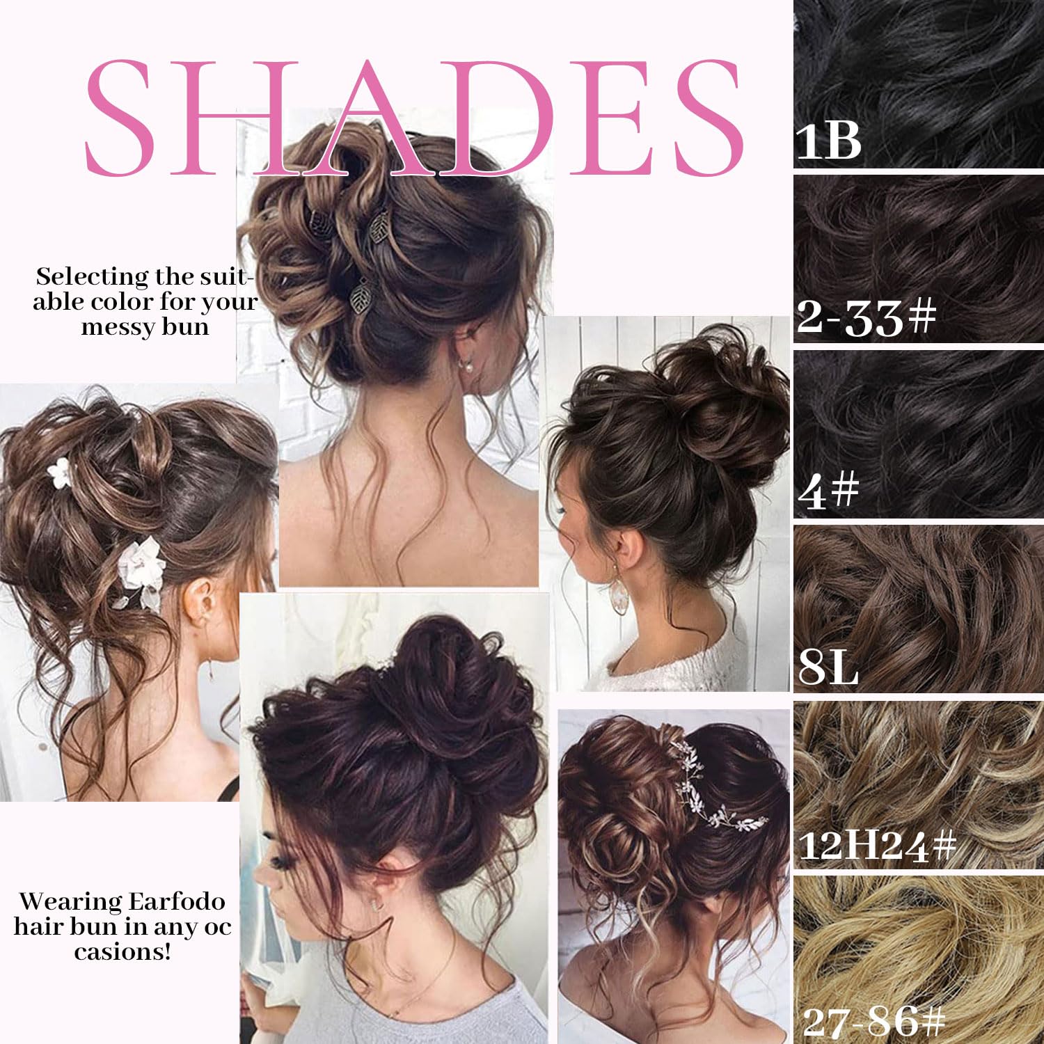 Amazon.com : Elvirgel 5 PCS Messy Bun Hair Piece for Women 