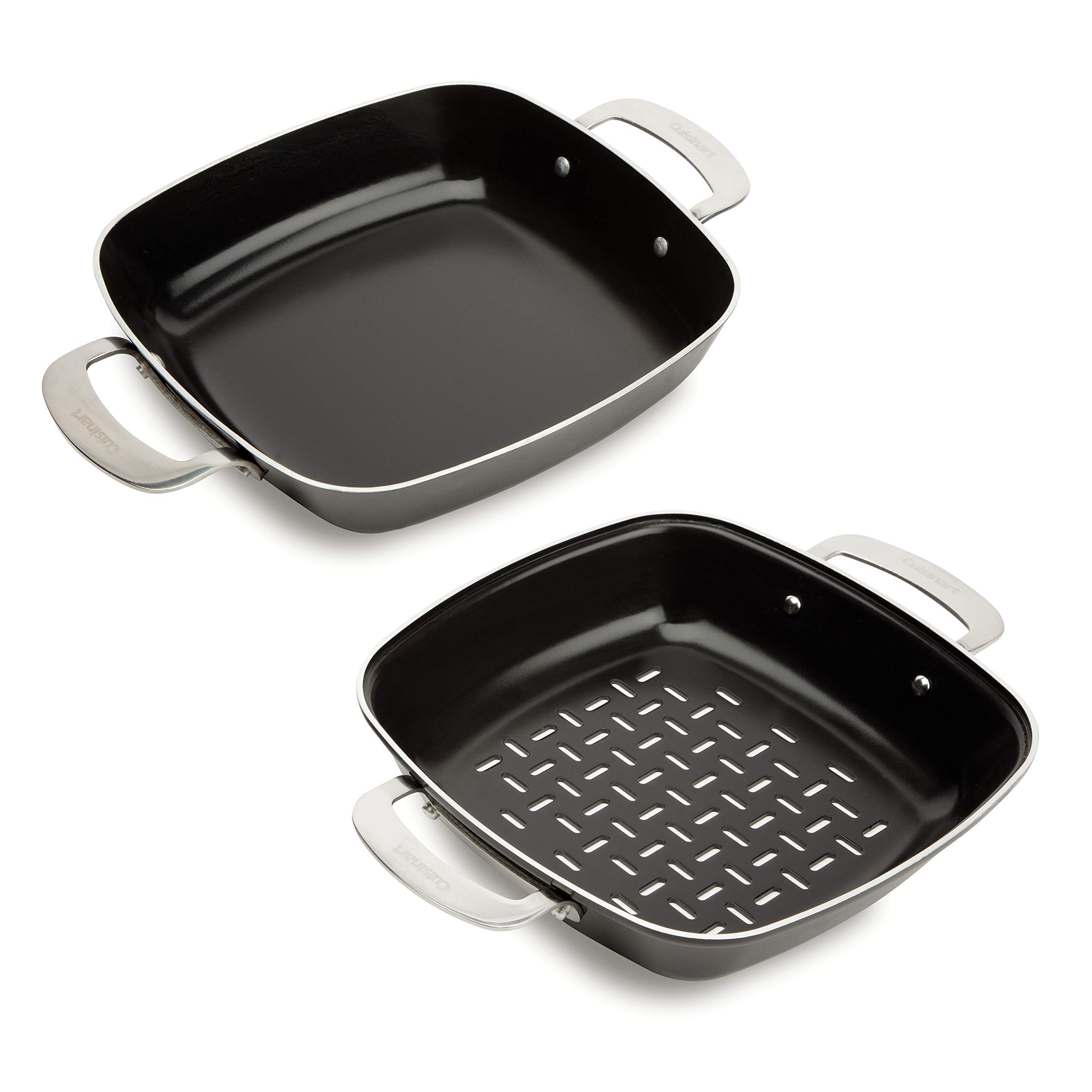 Cuisinart CGT-600 Non-Stick Pan Set Grill Cookware, 9 x 9 x 2-Inch