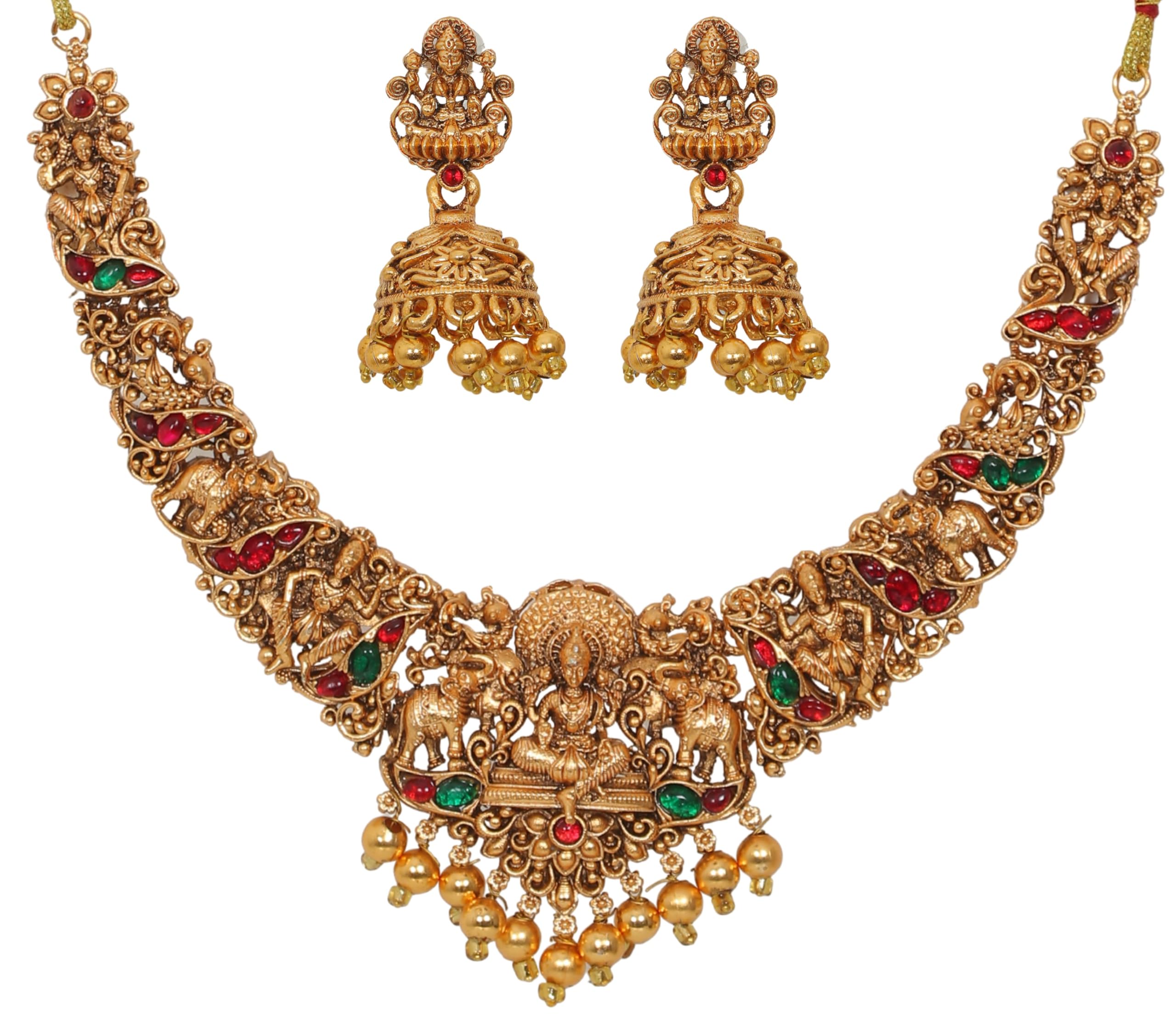 Siddhatva Indian Temple Gold Choker Necklace for Women Traditional ...