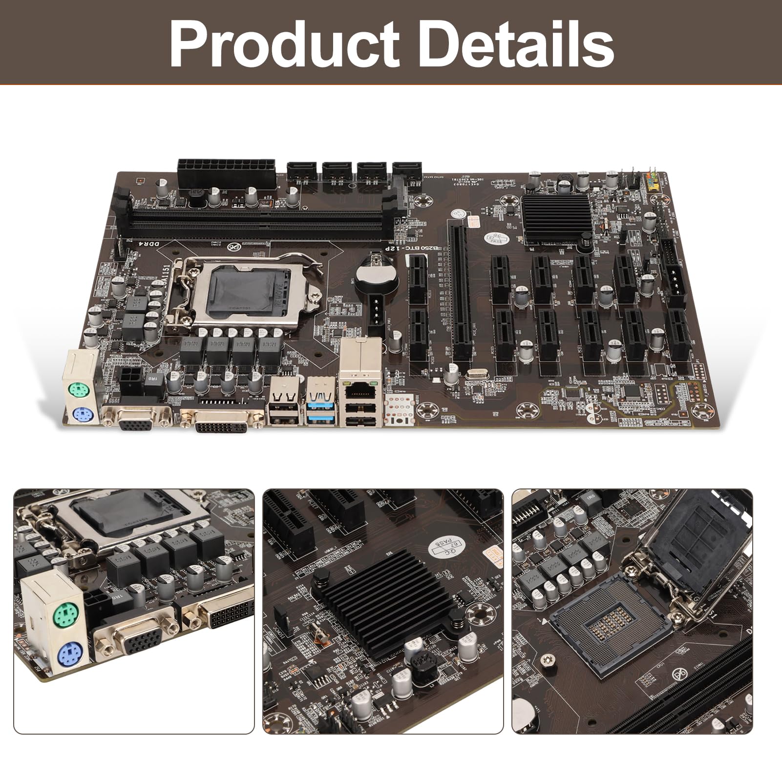 Amazon.com: Mining Mainboard 12 PCIE Ports for GPU Rig, LGA1151