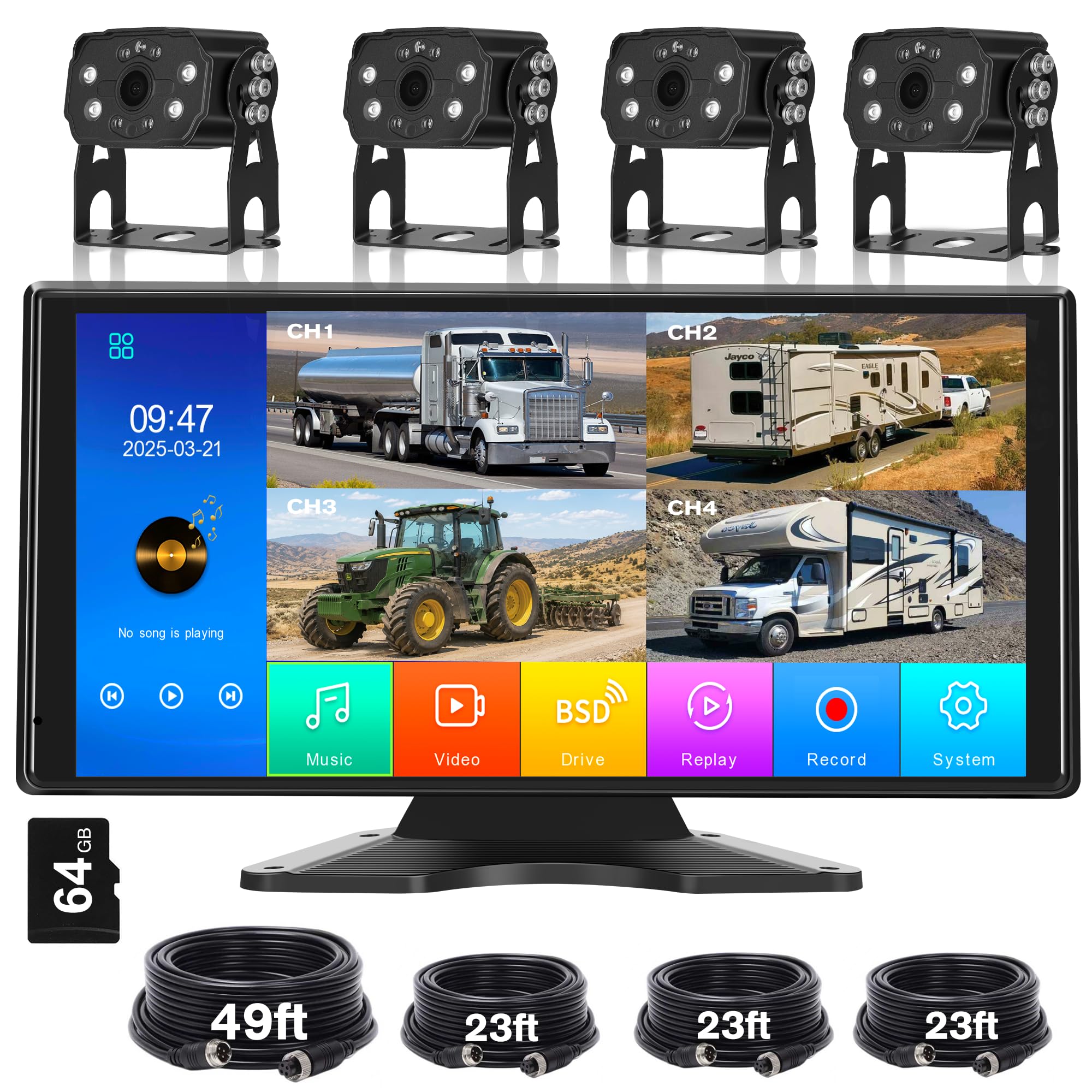 Xrizuo Backup Camera System with BSD